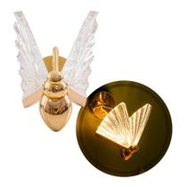 Arandela Borboleta de Parede LED 6W 3000K Dourado LUS-604 ST3247 Arandela Borboleta de Parede LED 6W 3000K Dourado LUS-604 ST3247