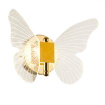 Arandela Borboleta Dourado LED 6w 3000k Bivolt Sindora DCB02158