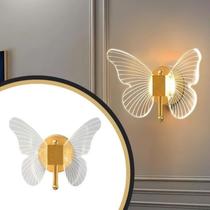 Arandela Borboleta Parede 3 Tons LED Moderno Cabeceira Quart Arandela Borboleta Parede 3 Tons LED Moderno Cabeceira Quart