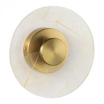 Arandela botton 20cm dourado e acrilico transparente - skylight