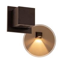 Arandela Box Cubo Pequena 1 Facho MARROM Parede Muro St1319 Arandela Box Cubo Pequena 1 Facho MARROM Parede Muro St1319