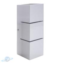 Arandela Branca 30cm 2 Frisos Com 2 Fachos De Luz-E27