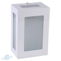 Arandela Branca 5 Vidros Em Alumínio Com 5 Fachos De Luz-E27