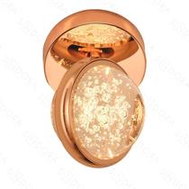 Arandela Bronze 3000k 7W Metal/Cristal 12x17cm Sindora - DCB02177D