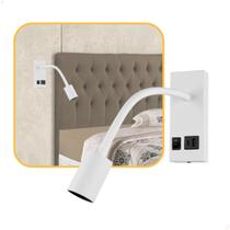 Arandela Cabeceira 3w P/ Leitura Ébano Flexível Multicor Usb Arandela Cabeceira 3w P/ Leitura Ébano Flexível Multicor Usb