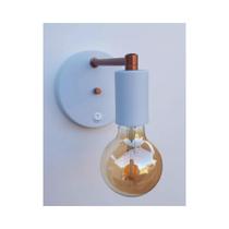 Arandela Cabeceira Botão Liga Desliga Branca Cobre Quarto Arandela Cabeceira Botão Liga Desliga Branca Cobre Quarto