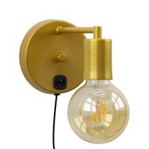 Arandela Cabeceira Parede Quarto Moderna Dourado P/E27 ST2684 Arandela Cabeceira Parede Quarto Moderna Dourado P/E27 ST2684