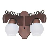 Arandela Canga Envelhecido 2 Lâmpadas 332E - Luminárias Muller Arandela Canga Envelhecido 2 Lâmpadas 332E - Luminárias Muller