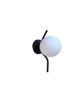 Arandela canoa globo vidro 15cm Arandela canoa globo vidro 15cm