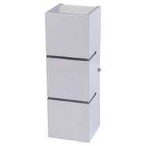 Arandela Catarina 30Cm 2 Frisos Exterior Alumínio Branco