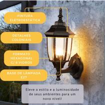 Arandela Clássica Colonial Parede Bivolt Instalação Parede Ambiente Atemporal Luxo Lâmpada E27 Arandela Clássica Colonial Parede Bivolt Instalação Parede Ambiente Atemporal Luxo Lâmpada E27