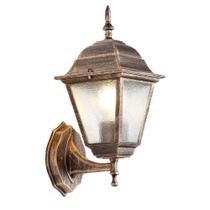 Arandela Colonial 4 Faces em Alumínio - Ouro Velho