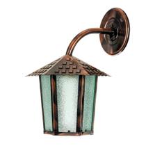 Arandela Colonial Blumenau Iluminação Sextavado Vidro Pontilhado