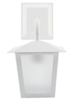 Arandela colonial quadrada aço branca (l-2-b br) ideall