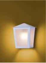 Arandela colonial quadrada branca ideal.