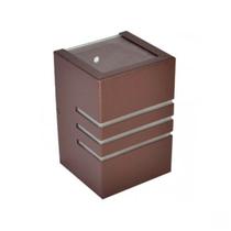 Arandela com friso Marrom 12cm 1XG9 - Rioprelustres - AR6204 MR-TEXT Arandela com friso Marrom 12cm 1XG9 - Rioprelustres - AR6204 MR-TEXT