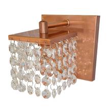 Arandela com pedras cristais legítimos cobre verniz - LUMILIFE