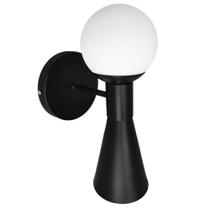 Arandela Cone Alumínio Luz Focal GU10 Globo Jabuticaba G9 Preto - IluminAqui