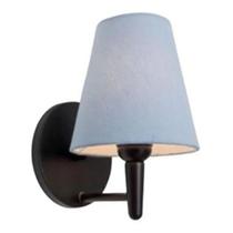 Arandela Cone Md-2004 Base Preto Cúpula em Tecido 14/14x07cm Azul Bebê - Bivolt Arandela Cone Md-2004 Base Preto Cúpula em Tecido 14/14x07cm Azul Bebê - Bivolt