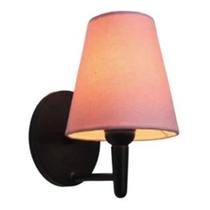 Arandela Cone Md-2004 Base Preto Cúpula em Tecido 14/14x07cm Rosa Bebê - Bivolt Arandela Cone Md-2004 Base Preto Cúpula em Tecido 14/14x07cm Rosa Bebê - Bivolt