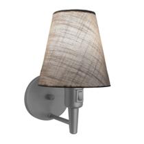 Arandela Cone Md-2013 Cinza C/ Inter Liga e Desl Cúpula em Tecido Cinza - Bivolt