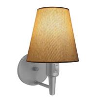 Arandela Cone Md-2013 Cinza C/ Inter Liga e Desl Cúpula em Tecido Palha - Bivolt