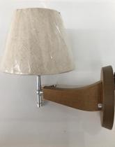 Arandela Cônico Madeira Imbuia e Tecido - Trevisan Arandela Cônico Madeira Imbuia e Tecido - Trevisan