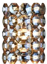 Arandela Cristal Castanha Ambar 1 Lamp. G9 - Chandelie Arandela Cristal Castanha Ambar 1 Lamp. G9 - Chandelie