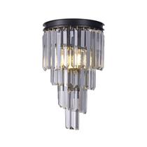 Arandela Cristal LA-003 2xE14 Preto ALED