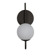 Arandela Curva Globo 12 Jabuticaba Preto Arandela Curva Globo 12 Jabuticaba Preto