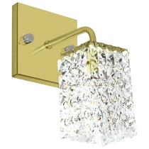 Arandela De Cristal Legitimo Clearwall Dourado Perfeita Arandela De Cristal Legitimo Clearwall Dourado Perfeita