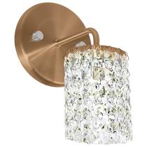 Arandela De Cristal Legitimo Clearwall Redonda Cobre