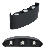 Arandela de Efeito Externa Interna Meia Lua LED 6W 6 Fachos PopSpot - Branco Quente 3000K - Preta Arandela de Efeito Externa Interna Meia Lua LED 6W 6 Fachos PopSpot - Branco Quente 3000K - Preta