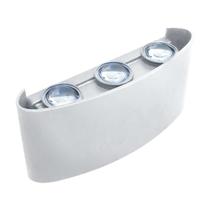 Arandela de Efeito LED 6 Fachos Externa Interna Sierra Meia Lua 6W Branco Quente 3000K