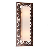 Arandela de Madeira Laser Retangular 52x22cm Arandela de Madeira Laser Retangular 52x22cm