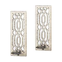 Arandela de parede Accent Plus Deco Mirror com vela (conjunto de 2)