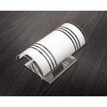 Arandela de parede Calha Base Inox Vidro Decorado