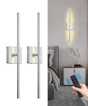 Arandela de parede CASGAL Wireless LED 26,6", pacote com 2 Arandela de parede CASGAL Wireless LED 26,6", pacote com 2