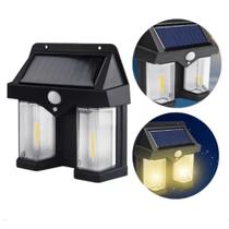 Arandela De Parede Com Luz Solar Sensor De Presença Externa