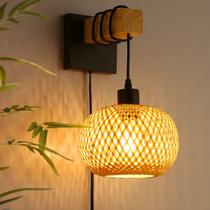 Arandela de parede DEC LUCE Rattan Bamboo 16x14x14cm Plug-in Arandela de parede DEC LUCE Rattan Bamboo 16x14x14cm Plug-in