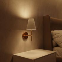 Arandela De Parede Dormitorio Decorativo Com Interruptor Cupula Lampada Inclusa