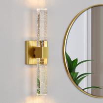 Arandela de parede Epinl Bathroom Modern Gold Crystal LED 3000K