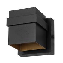 Arandela de parede externa GLOBE 11,5 W LED Matte Black Gold Arandela de parede externa GLOBE 11,5 W LED Matte Black Gold