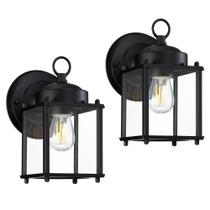 Arandela de parede externa GRUENLICH Matte Black 12x15x20 cm, pacote com 2