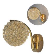 Arandela De Parede Globo Cristal com Dourado Luxo 3 cores de luz Rg-001