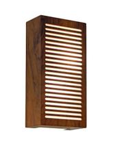 Arandela de Parede Interna Madeira Ripado 30x15cm 1xE27 Arandela de Parede Interna Madeira Ripado 30x15cm 1xE27
