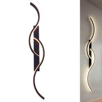 Arandela De Parede Interna Moderna Led Integrado Slim Minimalista Preto Branco Quente 3000K 20W Bivolt 110V 220V Para Sala Quarto Cabeceira Decorativa Arandela De Parede Interna Moderna Led Integrado Slim Minimalista Preto Branco Quente 3000K 20W Bivolt 110V 220V Para Sala Quarto Cabeceira Decorativa