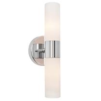 Arandela de parede Kira Home Duo 14 Modern com vidro fosco cromado