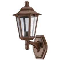 Arandela de Parede Marrom Bivolt Luminária Colonial Lente Transparente Dital Linha Grega