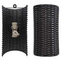 Arandela De Parede Meia Cana P/ Duas Lâmpadas Tabaco